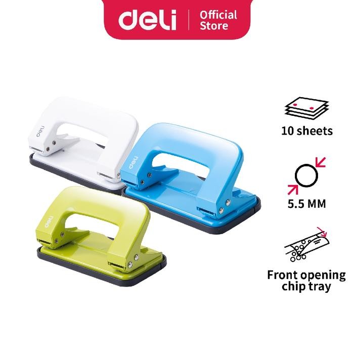 

AT Deli Pelubang kertas 2 Lubang Besi Metal 10 lembar E0136 Logam Pembolong