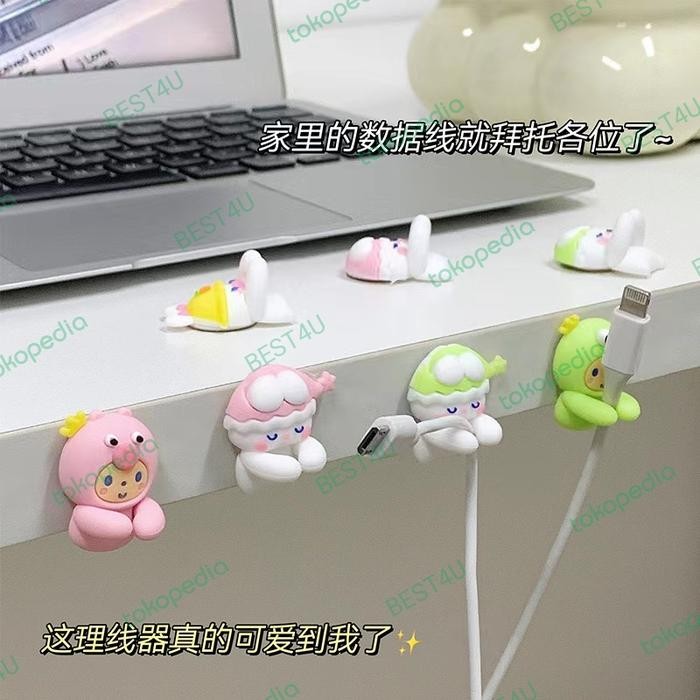 

AT Cable Clip Organizer Holder Perapih & Pengikat Kabel Klip Lucu untuk Headset & Kabel Charge