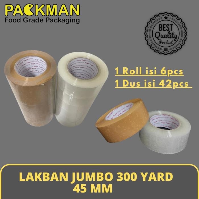

AT LAKBAN JUMBO 45MM 300Y TAPE / ISOLASI 2 INCH BENING & ISOLASI COKLAT