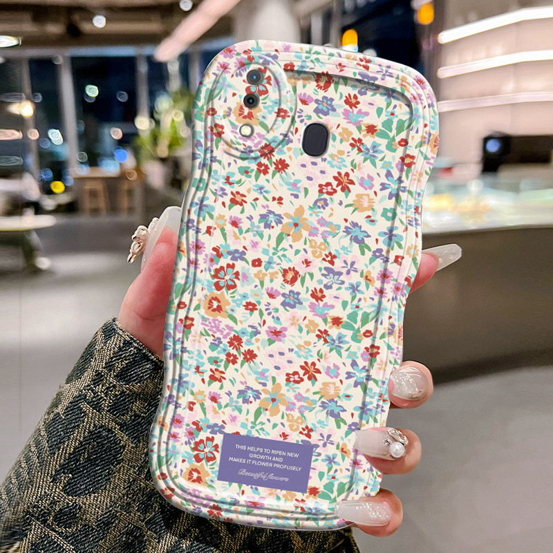 Casing Hp Untuk Samsung Galaxy A20 A30 A20s A21s M10s M20 Case Bunga berwarna-warni Softcase Kesing 