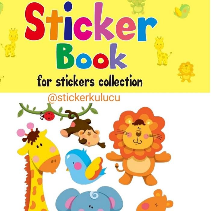 

AT Buku Stiker / Album Stiker / Sticker Book ANIMALS (Isi kosong)