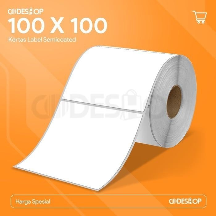 

AT Stiker Label Semicoat 100 x 100 / 100x100 mm / 100x100mm Codeshop Resi