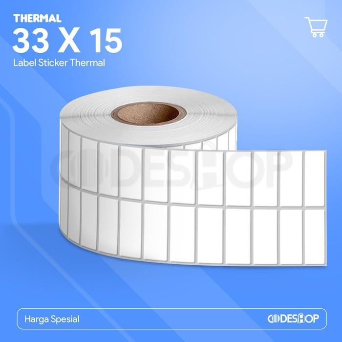 

AT Stiker Label Termal 33 x 15 / 33x15 mm / 33x15mm 2 Line Codeshop
