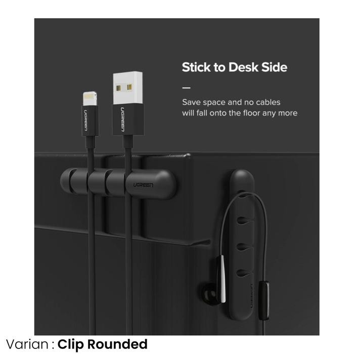 

AT UGREEN Pengikat Kabel Cable Organizer Holder Klip Perekat Kabel Clip Silicone Rubber