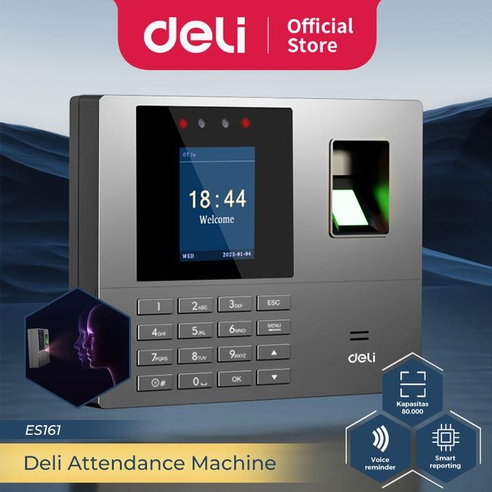 

AT Deli Mesin Absensi Wajah dan Sidik Jari Laporan Otomatis ES161 Alat Alat