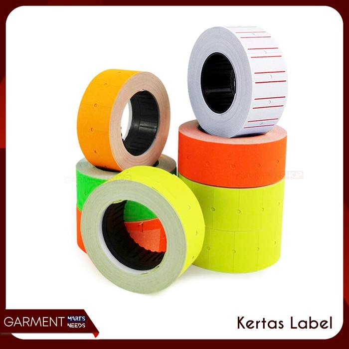 

AT Isi Label Harga Warna Warni 2 Baris 10 Roll Alat Price Labeller Refill