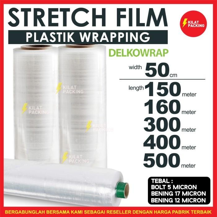 (Expert) Stretch Film Bening / Plastik Wrapping Barang Plastic Wrap 50CM SATUAN
