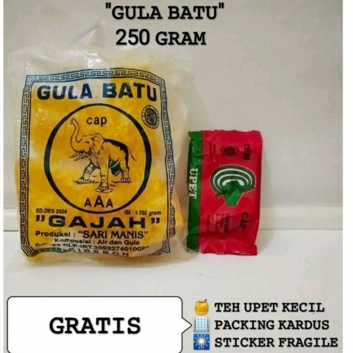

(Expert) Gula Batu Madu - CAP GAJAH - Khas Cirebon 250 Gram GRATIS TEH