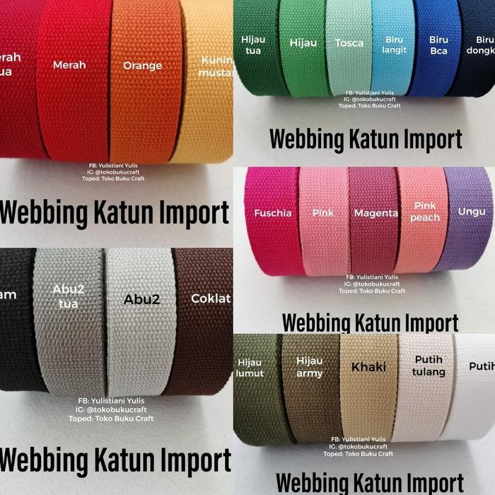

AT webbing katun 3,2cm per 5m