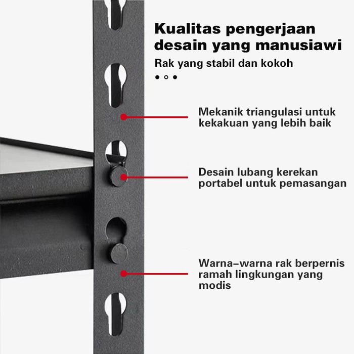 [Instalasi Sederhana] Etife Rak / Rak Besi / Rak Susun / Rak Besi Bertingkat / Rak Barang / Rak Besi