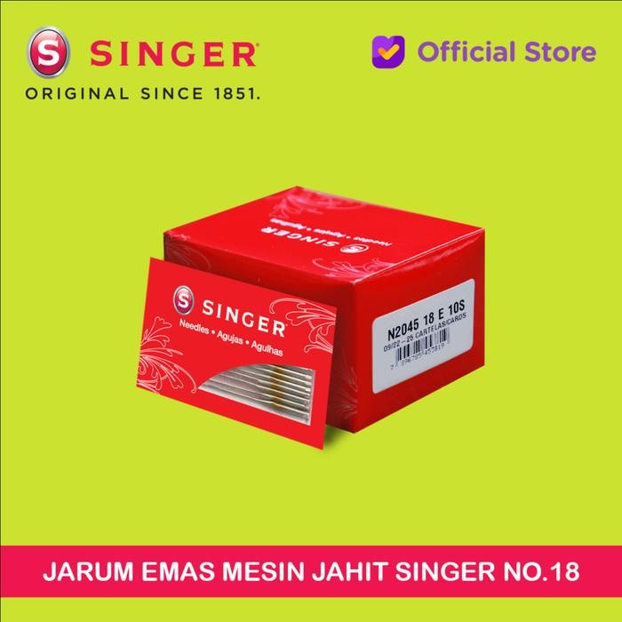 

AT Jarum Mesin Jahit Emas Anti Loncat SINGER 2045 No. 18