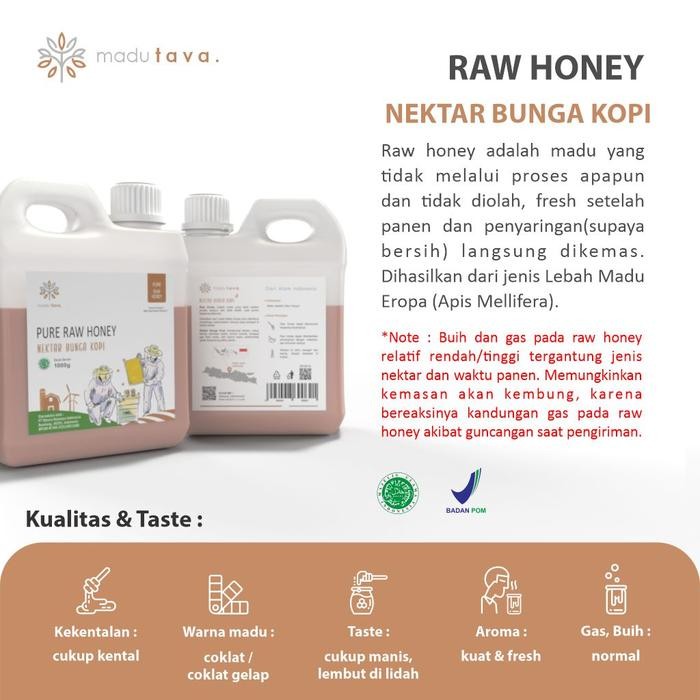 

Madu Murni Asli Tava 1Kg Nektar Kopi 100% Pure Raw Honey Sarang Alami