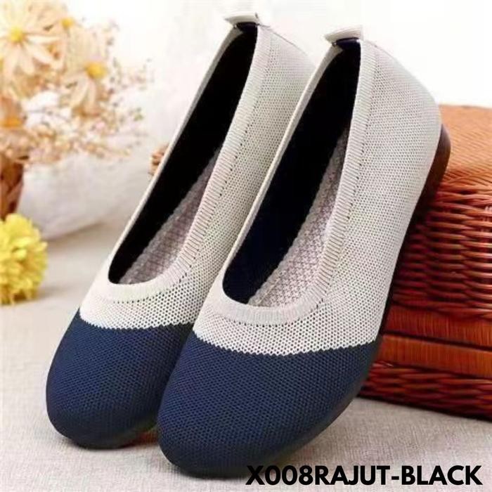 Sepatu Wanita Flatshoes Ke Mall Cakep Guys Bahan Flyknit 0Rajut -Gratisongkir