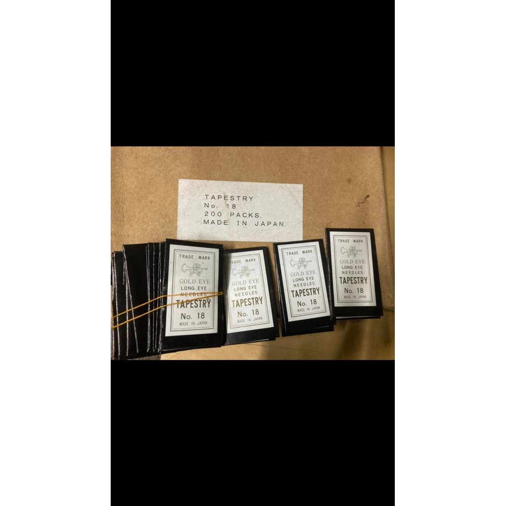 

AT Jarum kristik tapestry gold eye long eye needles no.18 1 pad (tumpul)