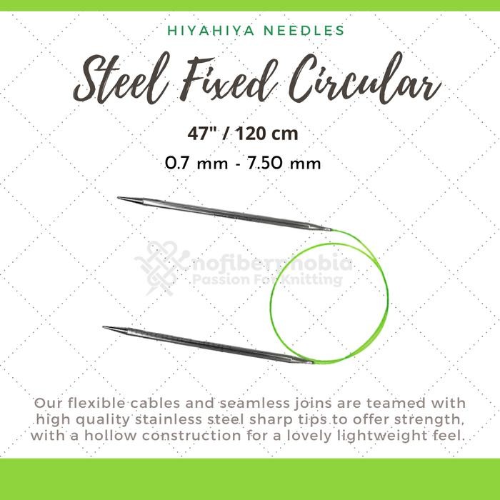 

AT [SPECIAL PRICE] Jarum Rajut HiyaHiya Steel Fixed Circular 47"/120cm