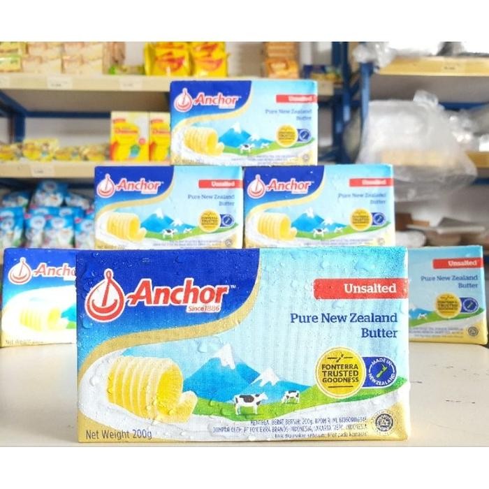 

(Expert) Anchor Butter Unsalted 200Gr / Unsalted Butter Anchor 200Gr / Mentega Tawar Anchor 200Gr
