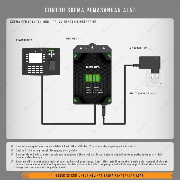 Evoteknologi Mini UPS 12V UPS 9V UPS 5V Power Backup Router