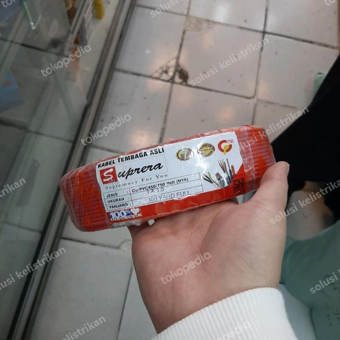 KABEL NYA 1.5 MM KAWAT TEMBAGA SUPRERA 100 YARD