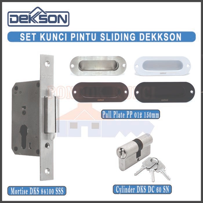Paket Handle Pintu Sliding Geser Dekkson Lockcase Handle Cylinder