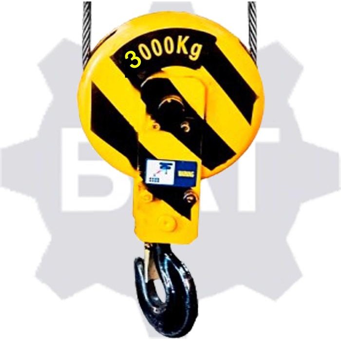 Berkualitas Bottom Hook Cap.3 Ton Nitto Wire Rope Hoist