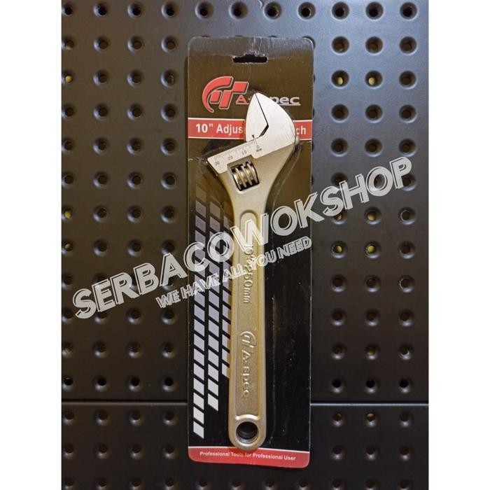 A-SPEC Kunci Inggris 10 Inch Inci Kunci Bago 250 mm Chrome Termurah