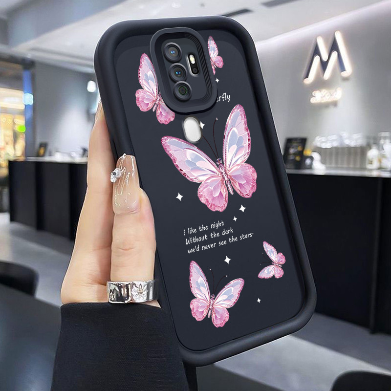 Casing Hp OPPO A5 2020 OPPO A9 2020 Case Casing Kupu-kupu berlian biru Kasing HP Cesing Silikon Soft