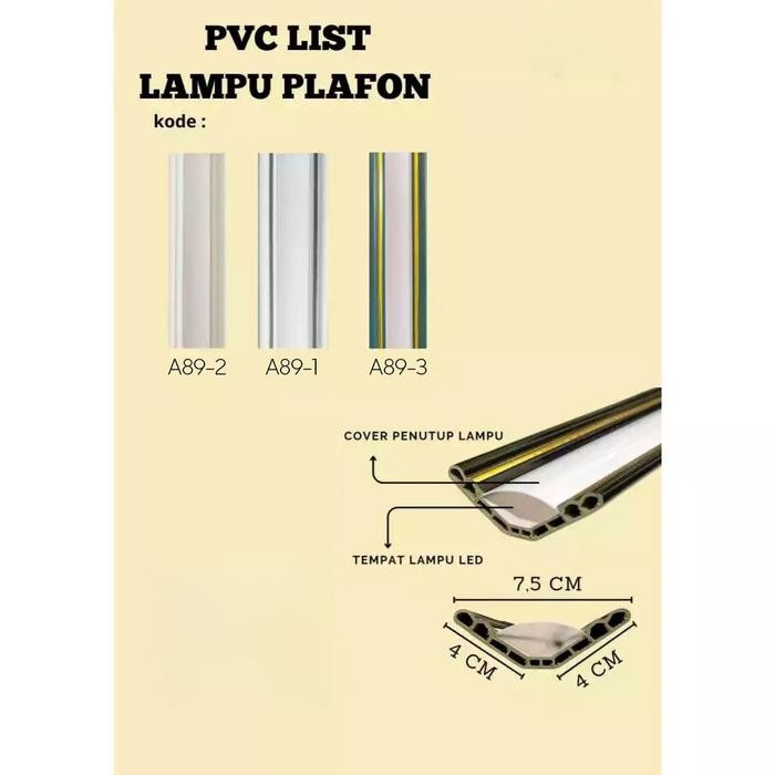 Paus Biru - List Lampu Plafon Pvc / List Lampu Led Termurah Tbk