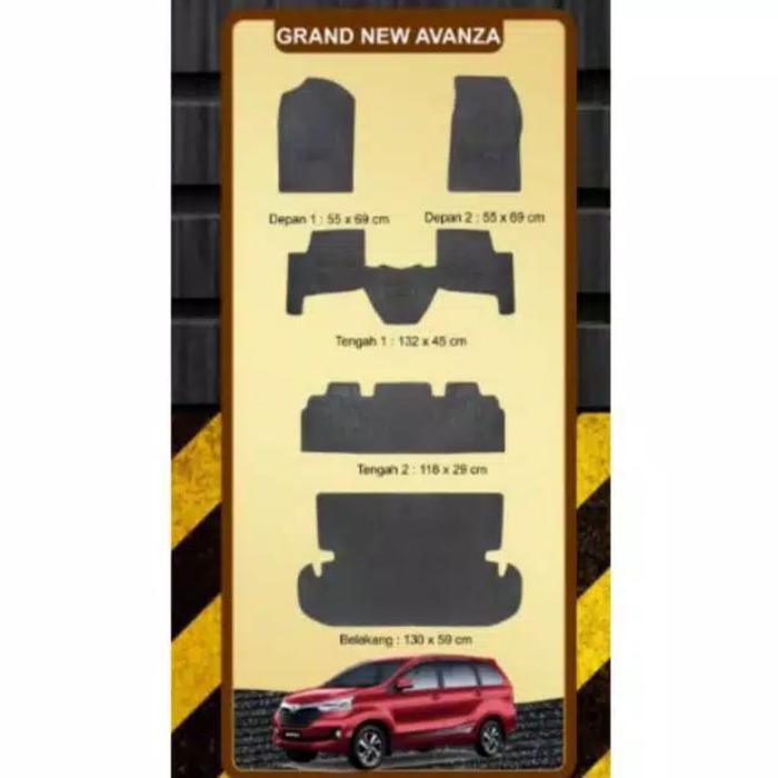 Karpet Karet Alas Lantai Mobil Grand New Avanza 2015 - 2018 Full Set