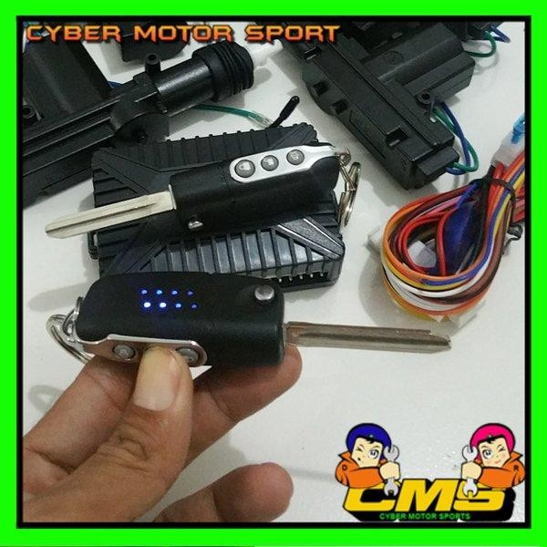 Terbagus Paket Alarm Mobil Plus Central Lock Universal Remot Kunci Lipat.