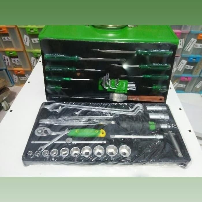 Tekiro Mekanik Tools Kit Set 59 Pcs / Mekanik Tool Set Box Besi Gratisongkir