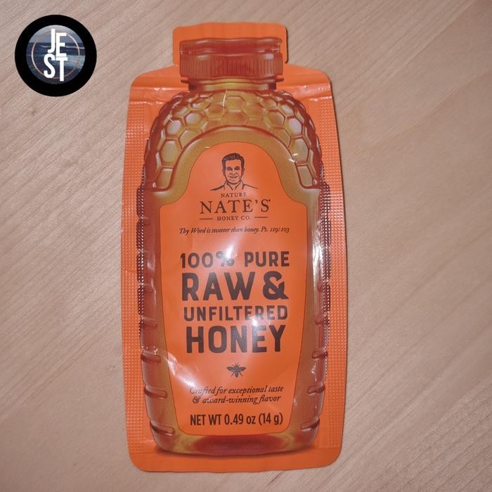 

Nature Nate'S Honey Co. Pure Raw & Unfiltered Honey Madu Murni Import Usa