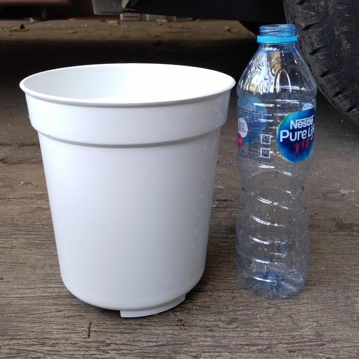 Pot Tinggi Putih 20Cm,Pot Bunga Tanaman Tinggi 25 Warna Putih,Tebal