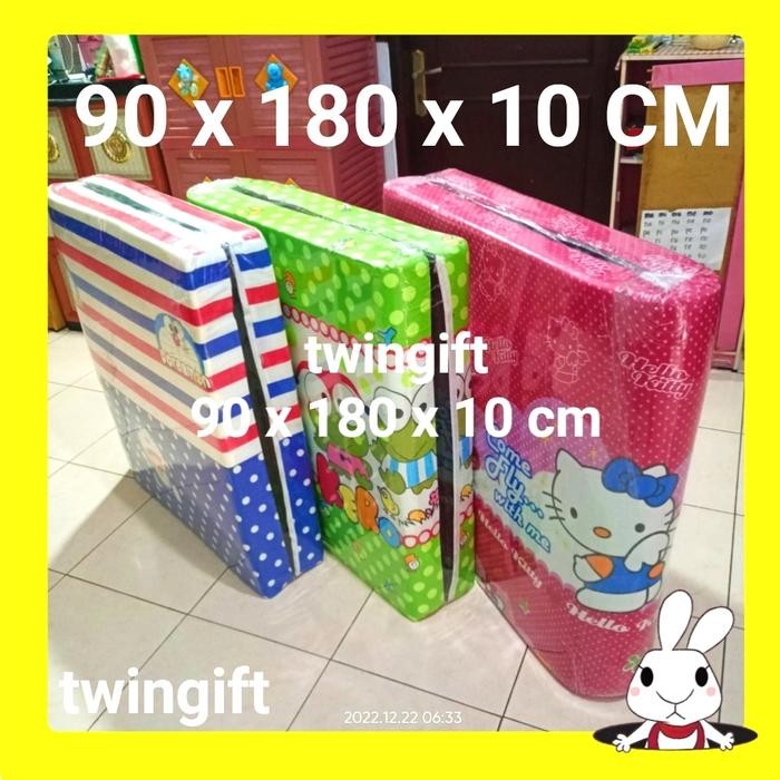 Kasur Busa Lipat Tebal, 90X180X10 Cm