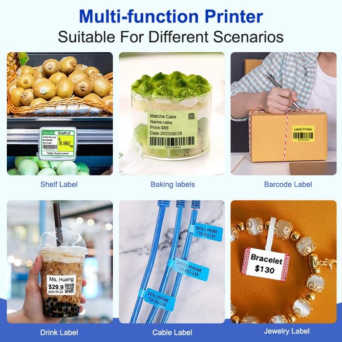 New Clabel 220B Label Printer Mini Portable Bluetooth Mesin Label Printer