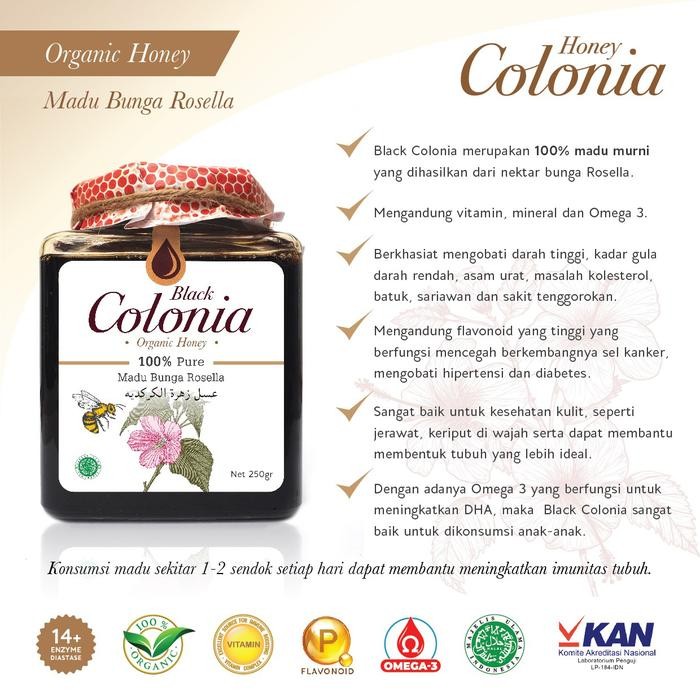 

Pure Organic Honey - Madu Murni Organik Rosella 250G - Black Colonia