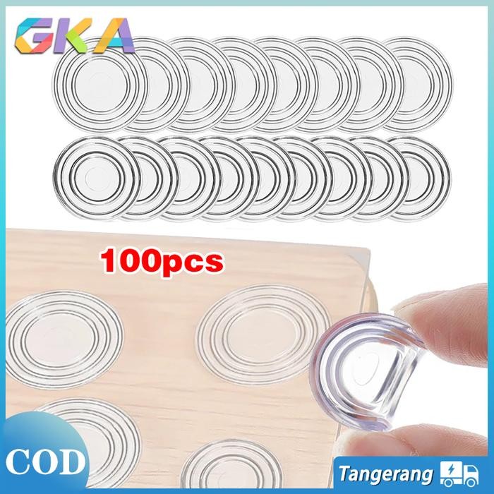 Karet Penahan Kaca Meja 100pcs Anti Slip Pengganjal Kaca Meja Karet Meja Kaca