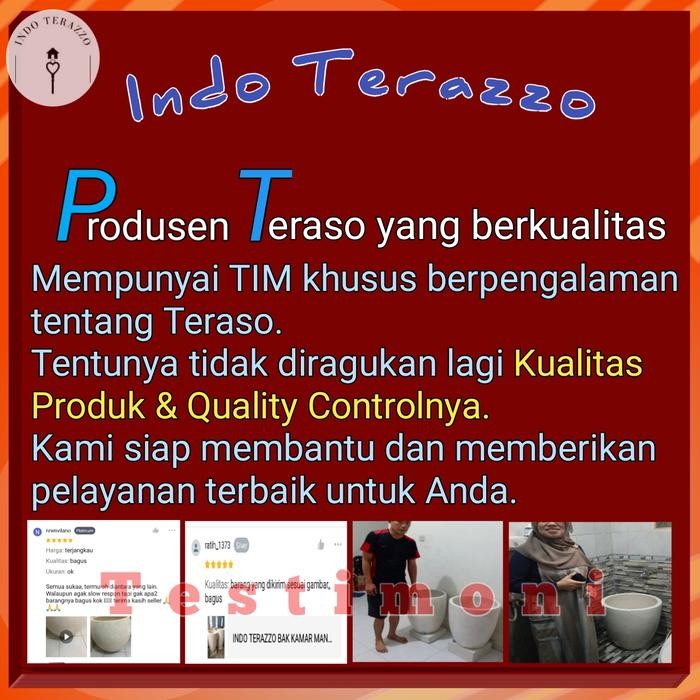 INDO TERAZZO BAK AIR KAMAR MANDI IS TERASO MARMER GENTONG HITAM masih ready