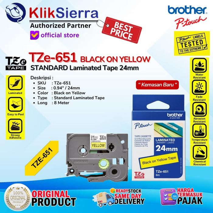Bagus Brother Original Tape 24Mm Tze-251 Tze251 Tze-151 Tze151 Tze-451 Tze451 Tze-551 Tze551 Tze-651