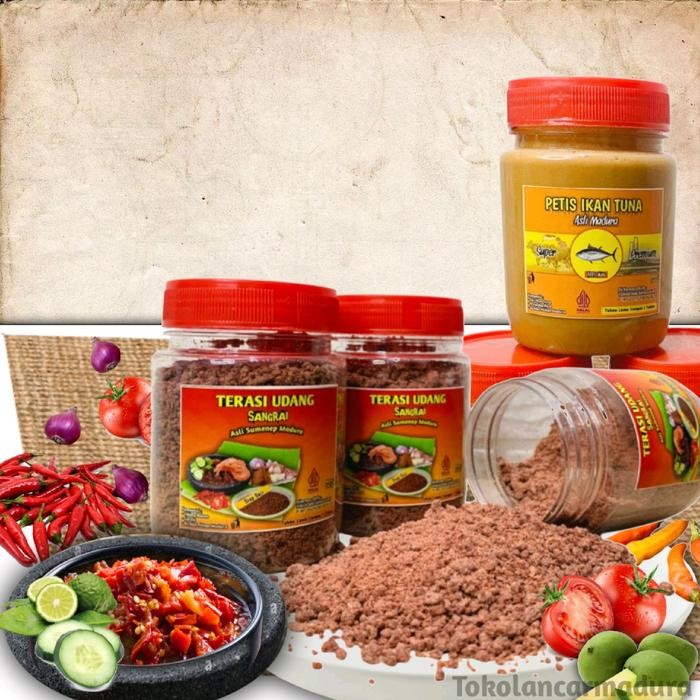 

(Paket Bundling) 2 Terasi Udang Sangrai Matang + 1 Petis Ikan Tuna Bumbu Masakan/Bumbu Masak