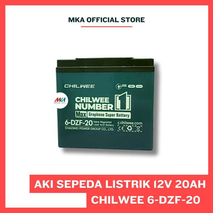 Aki Sepeda Listrik CHILWEE 6-DZF-20 / Baterai Sepeda Listrik / 6DZF20 12V - 20AH