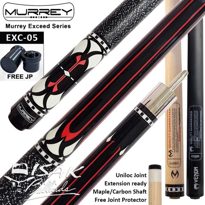 Murrey Exceed EXC-05 Cue - Uniloc Maple Extension Bumper Stick Billiar