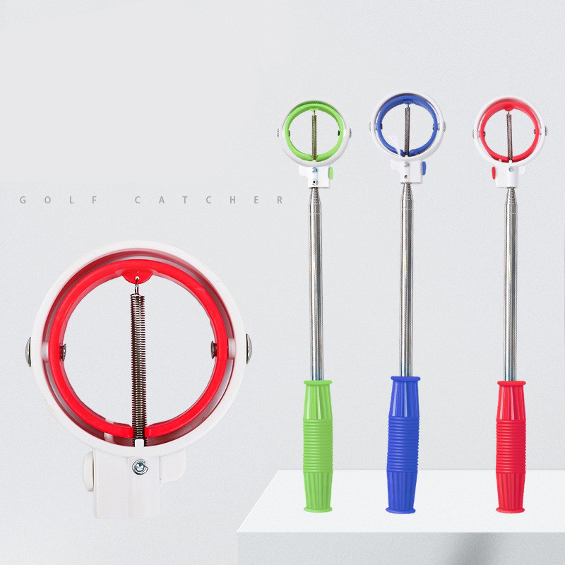 Golf Ball Pick Up Tools Golf Ball Retriever Portable Golf Ball Catcher Stainless Steel Shaft Scoop