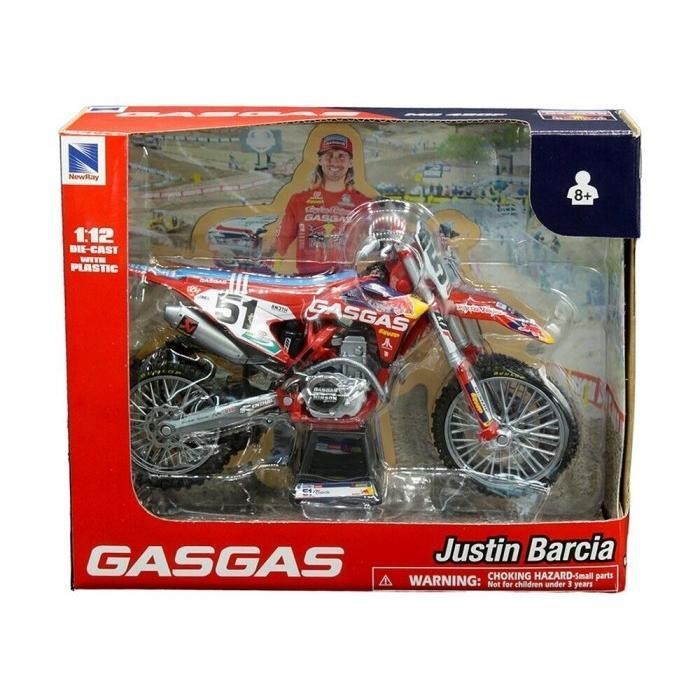 Diecast Miniatur Motor Trail -Cross Diecast Motorcycles Red Bull Gasgas Mc 450F Dirt Bike Justin