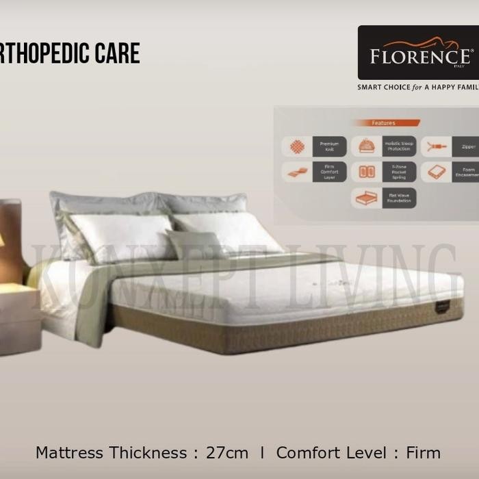 Kasur Florence Orthopedic Care - 100X200 Springbed Mattress (Hanya Kasur)