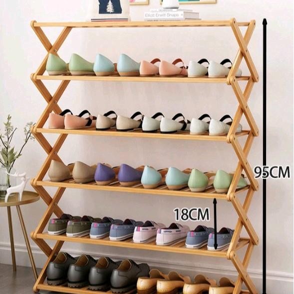 Karya Tertutup Anak Rak Sepatu Susun Rak Sepatu Aesthetic Rak Kayu Mahoni Rak Sepatu Lipat Rak Kayu