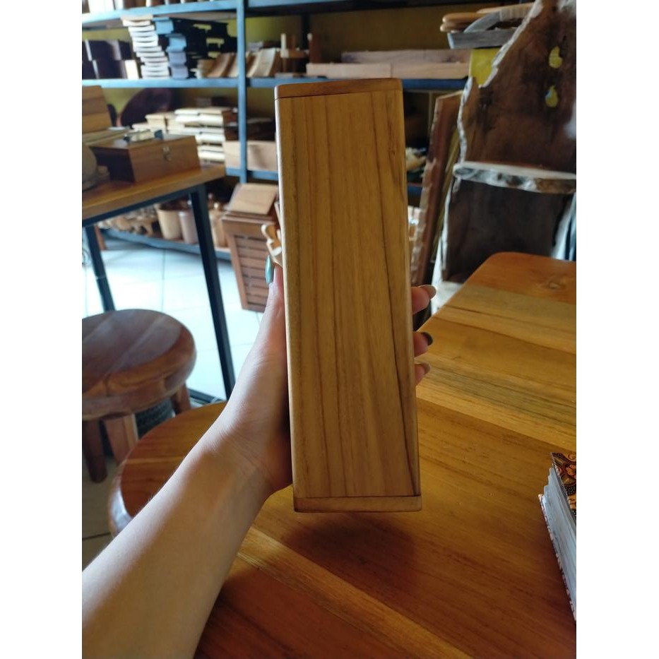 Karya Kotak Pensil Kayu Jati / Kotak Jati