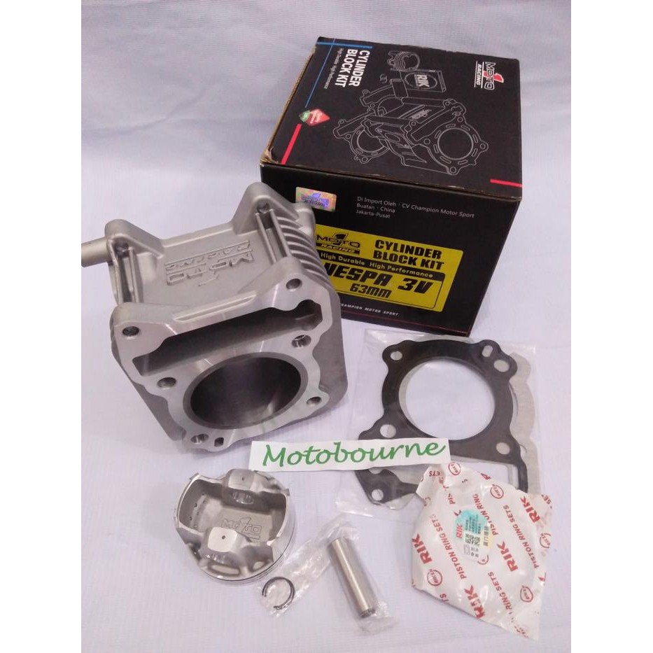 Blok Seher Moto1 VESPA 3V Boreup Vespa Matic 3V 63 MM Moto 1 Racing masih ready