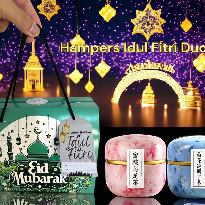 

Paket Hampers Lebaran Duo Tea Hampers Box Teh Isi 2 Jar