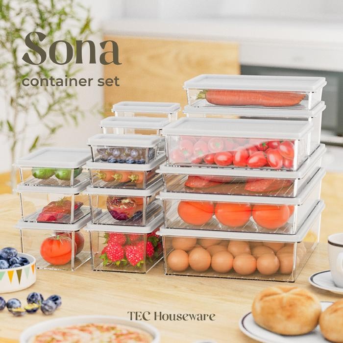 

TECSONA Kotak Penyimpanan Makanan Kulkas Food Container Korean Storage Box Fridge Food Kotak