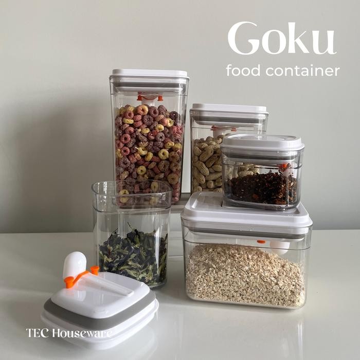 

TECGOKU Toples Kotak Penyimpanan Makanan Kedap Udara Berkualitas Suction Vacuum Sealed Box Kotak